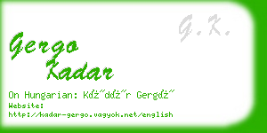 gergo kadar business card